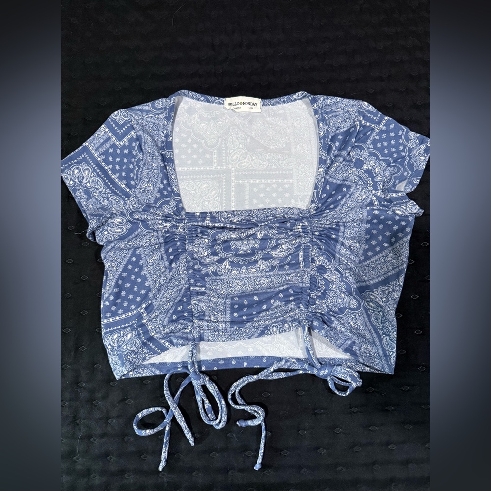 Blue Paisley Women's Top